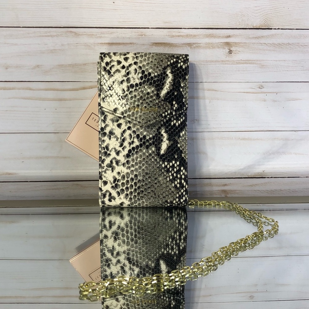NWT Ted Baker London Jaelle Python Embossed Phone Crossbody